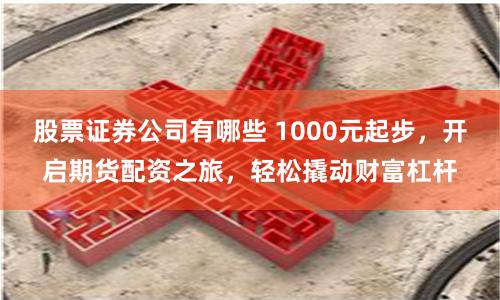 股票证券公司有哪些 1000元起步，开启期货配资之旅，轻松撬动财富杠杆