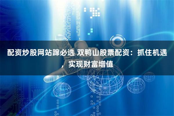 配资炒股网站蹿必选 双鸭山股票配资：抓住机遇，实现财富增值