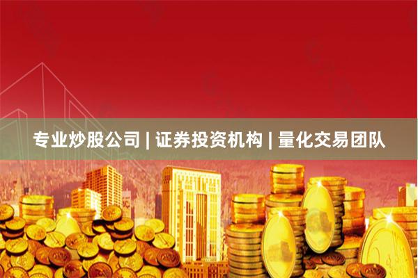 专业炒股公司 | 证券投资机构 | 量化交易团队